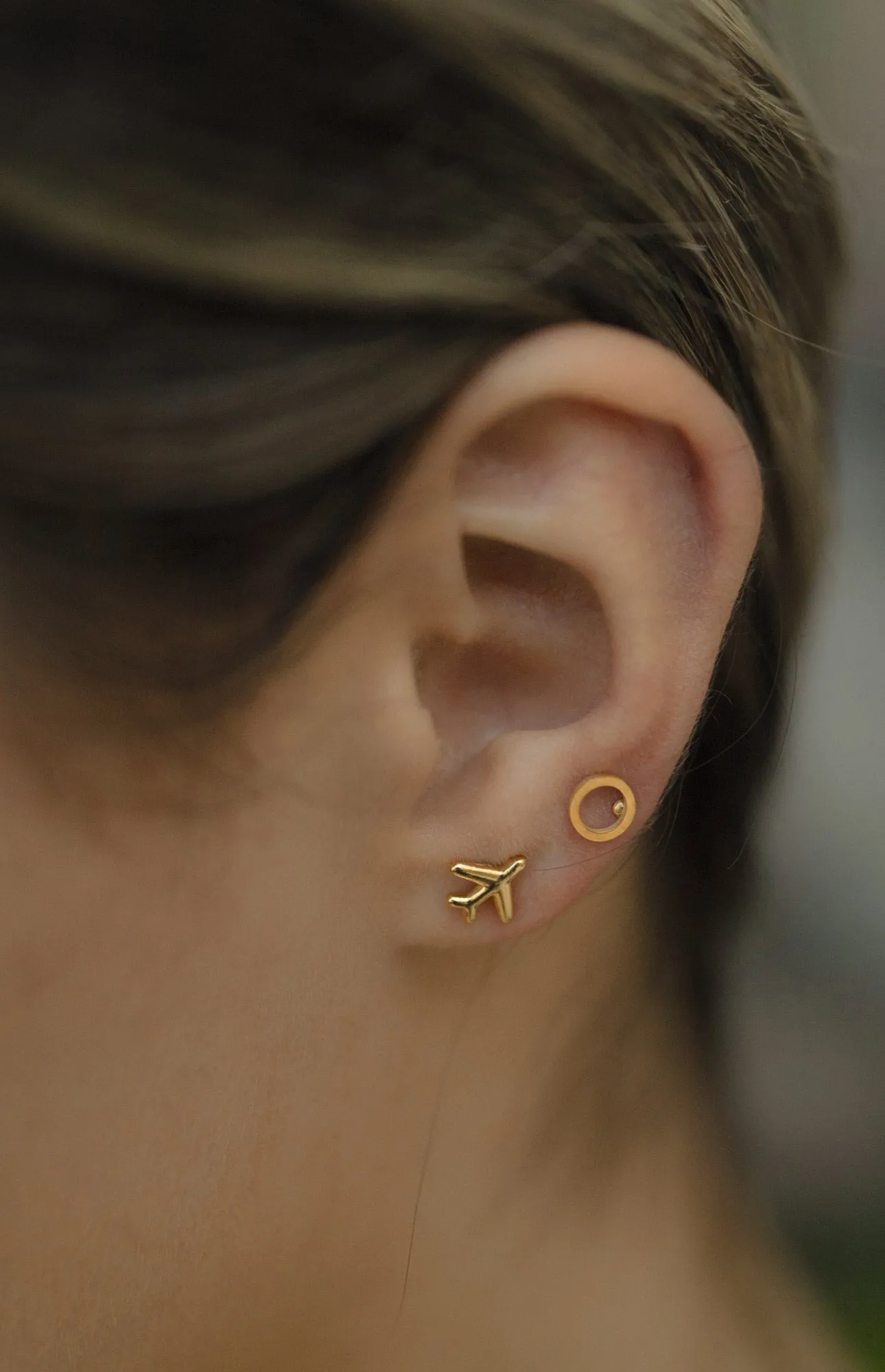 Halo Circle Stud Earrings
