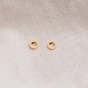 Halo Circle Stud Earrings