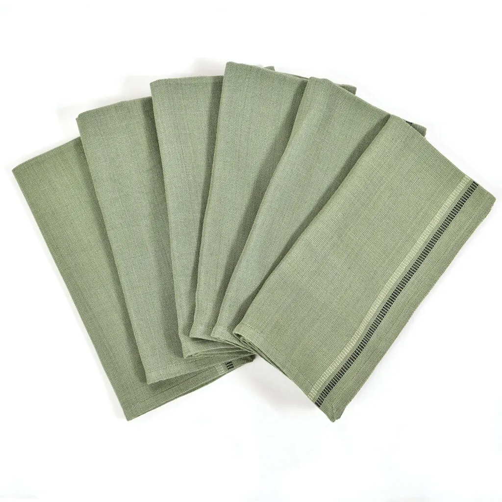 Hand Woven Celebration Napkins | Sage Green