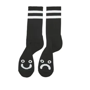 Happy Sad Socks (Black/White)