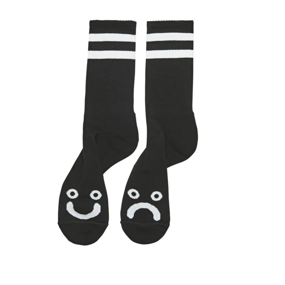 Happy Sad Socks (Black/White)