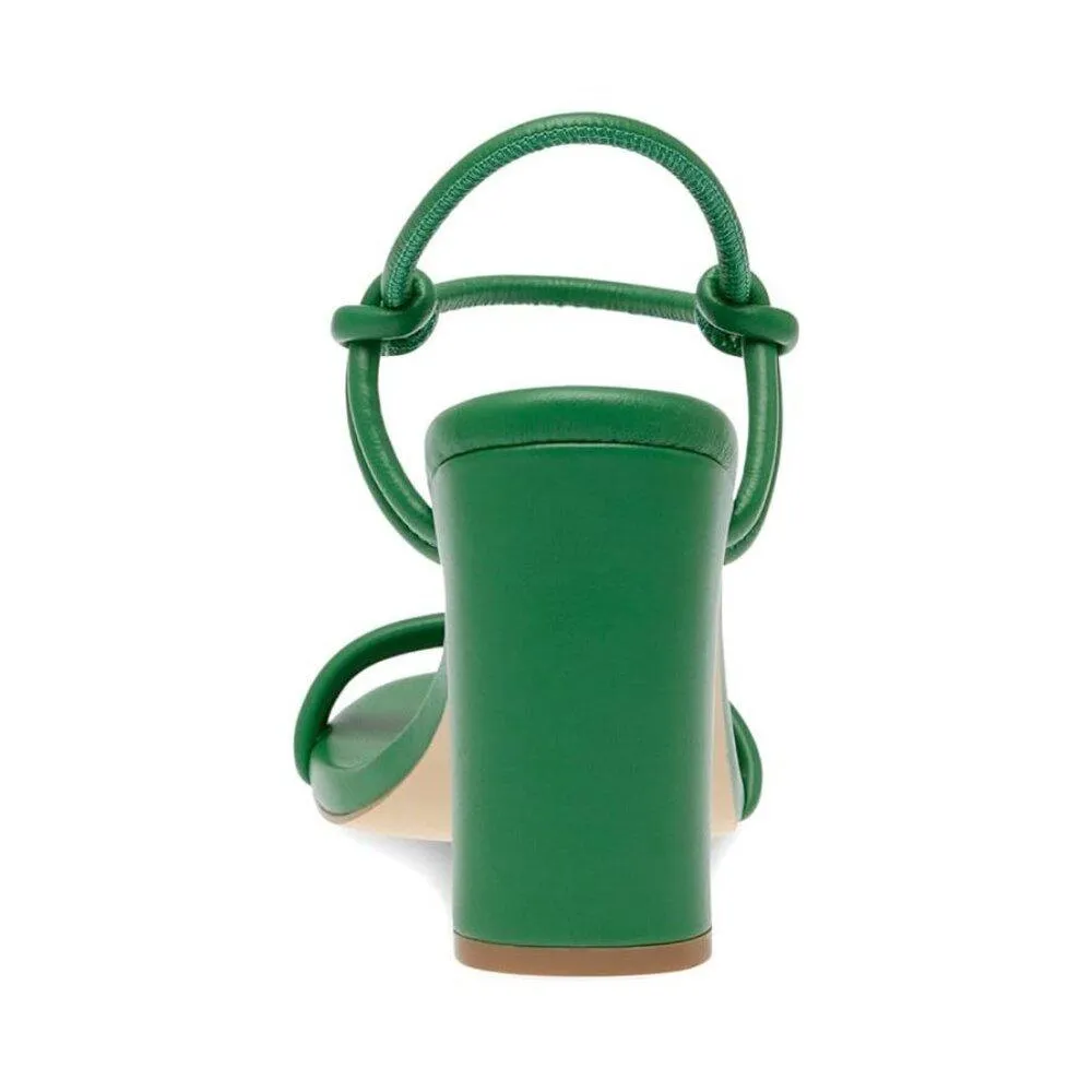 Harrlow Green Leather Strappy Heels