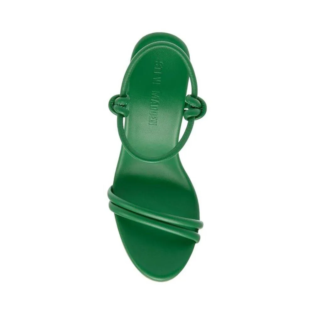 Harrlow Green Leather Strappy Heels