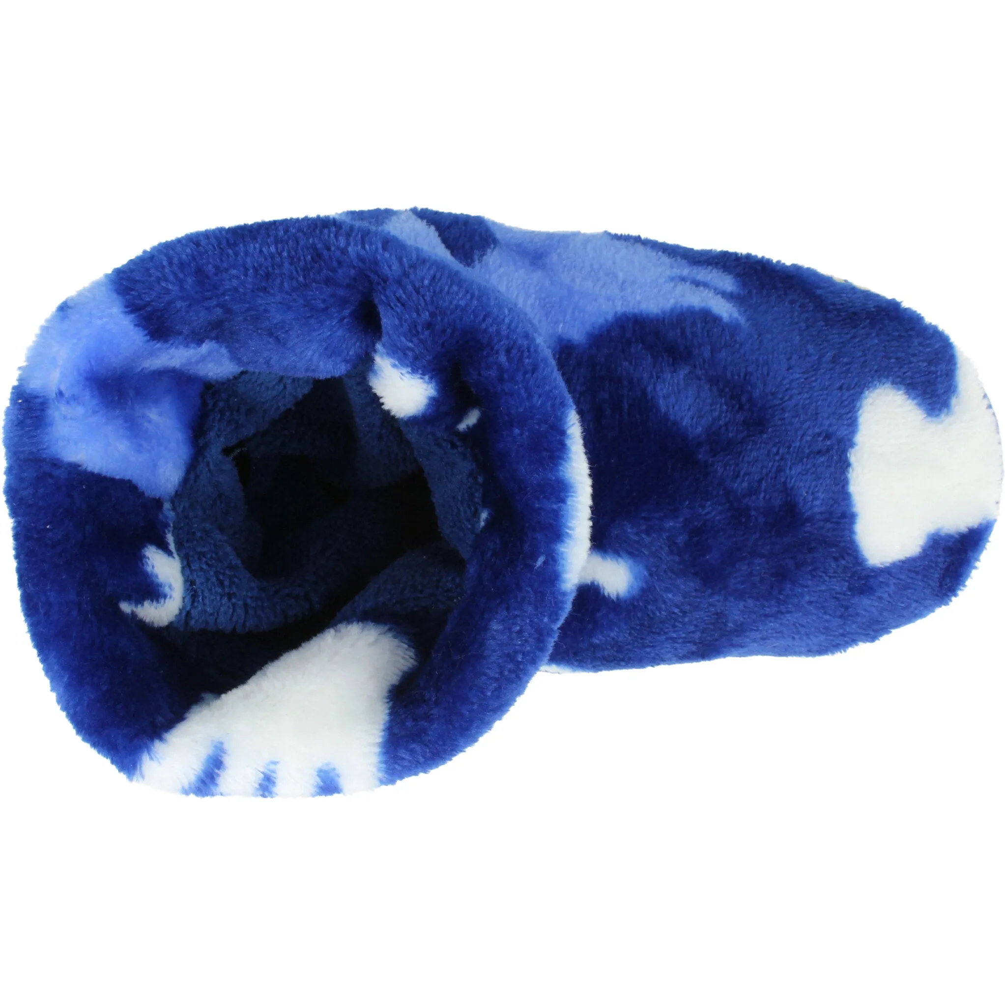 Hatley Silhouette Pups Sodalite Blue Fleece Slippers