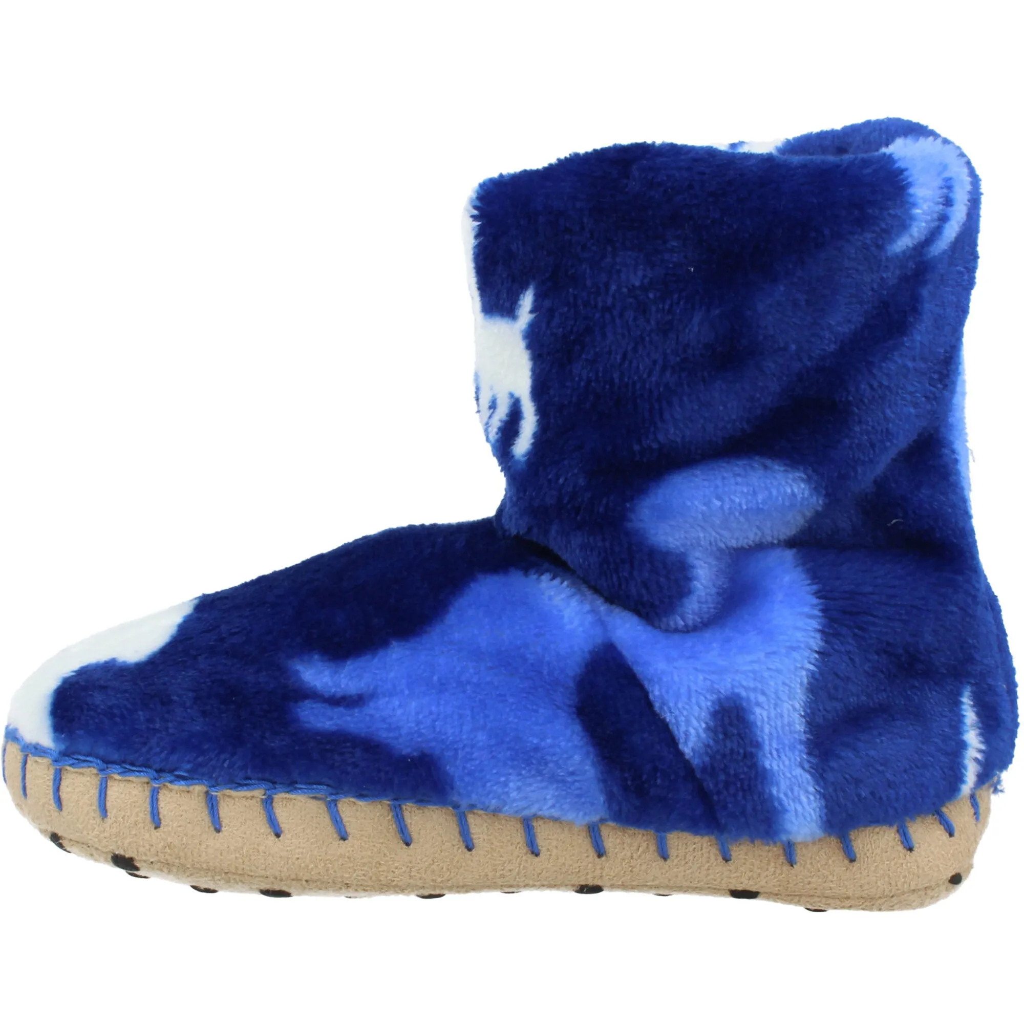 Hatley Silhouette Pups Sodalite Blue Fleece Slippers