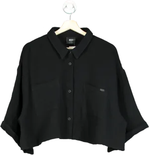 HERA Black Cropped Shirt UK XL