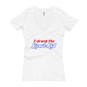 I Drank the Kewl Aid Fitted V-Neck T-Shirt