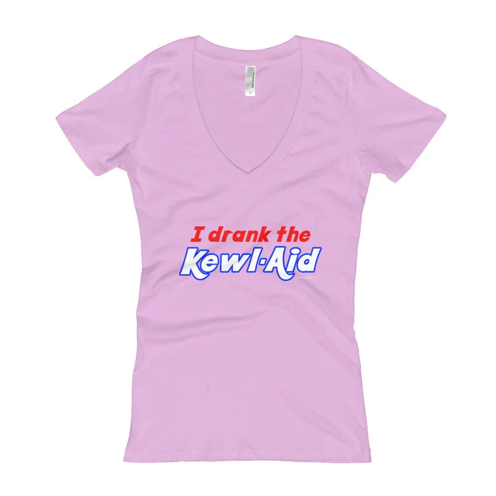 I Drank the Kewl Aid Fitted V-Neck T-Shirt