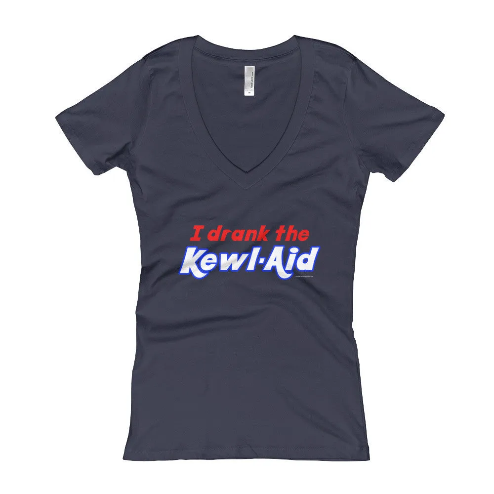 I Drank the Kewl Aid Fitted V-Neck T-Shirt
