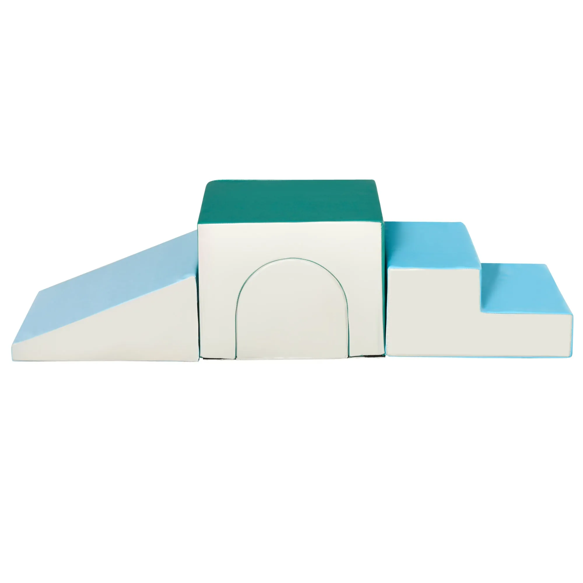 Indoor Soft Play Equipment | Montessori 4 Piece Foam Play Set | Soft Play Slide and Tunnel | 1-3 years