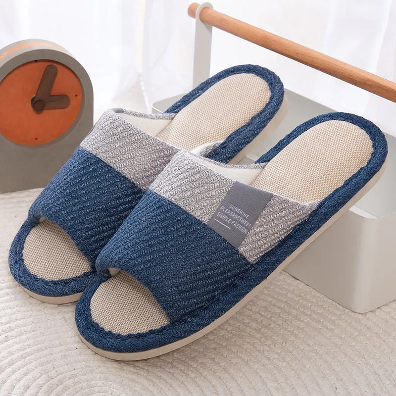 Jasmine – Linen Bedroom Slippers for Women