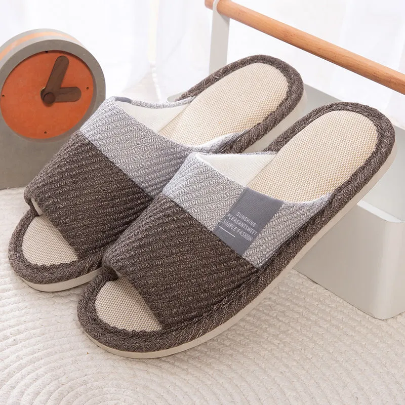 Jasmine – Linen Bedroom Slippers for Women