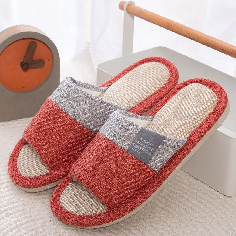 Jasmine – Linen Bedroom Slippers for Women