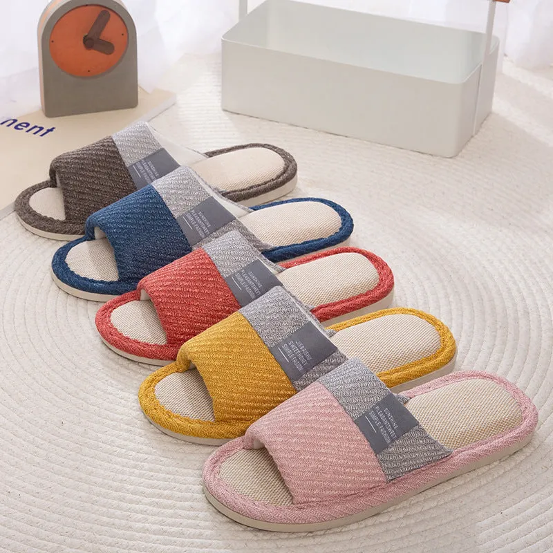 Jasmine – Linen Bedroom Slippers for Women
