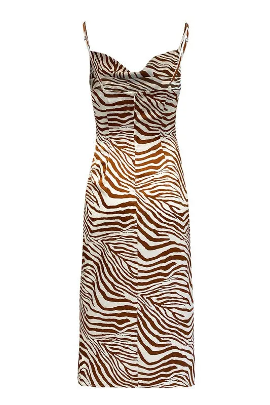 Joan Zebra Slip Dress