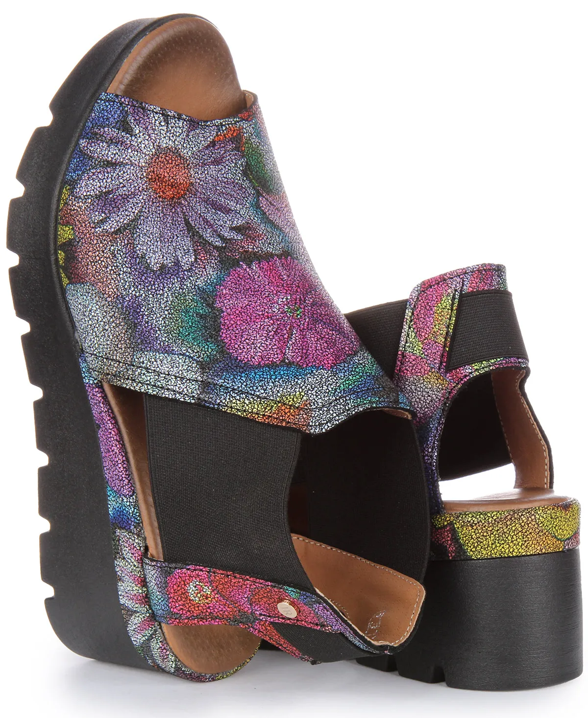 Justinreess England 7100 In Black White Sandals | Secret Sale
