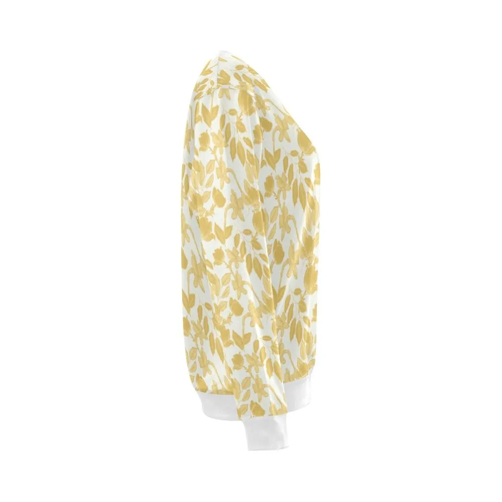 Lacey Yellow Ivory Crewneck Top