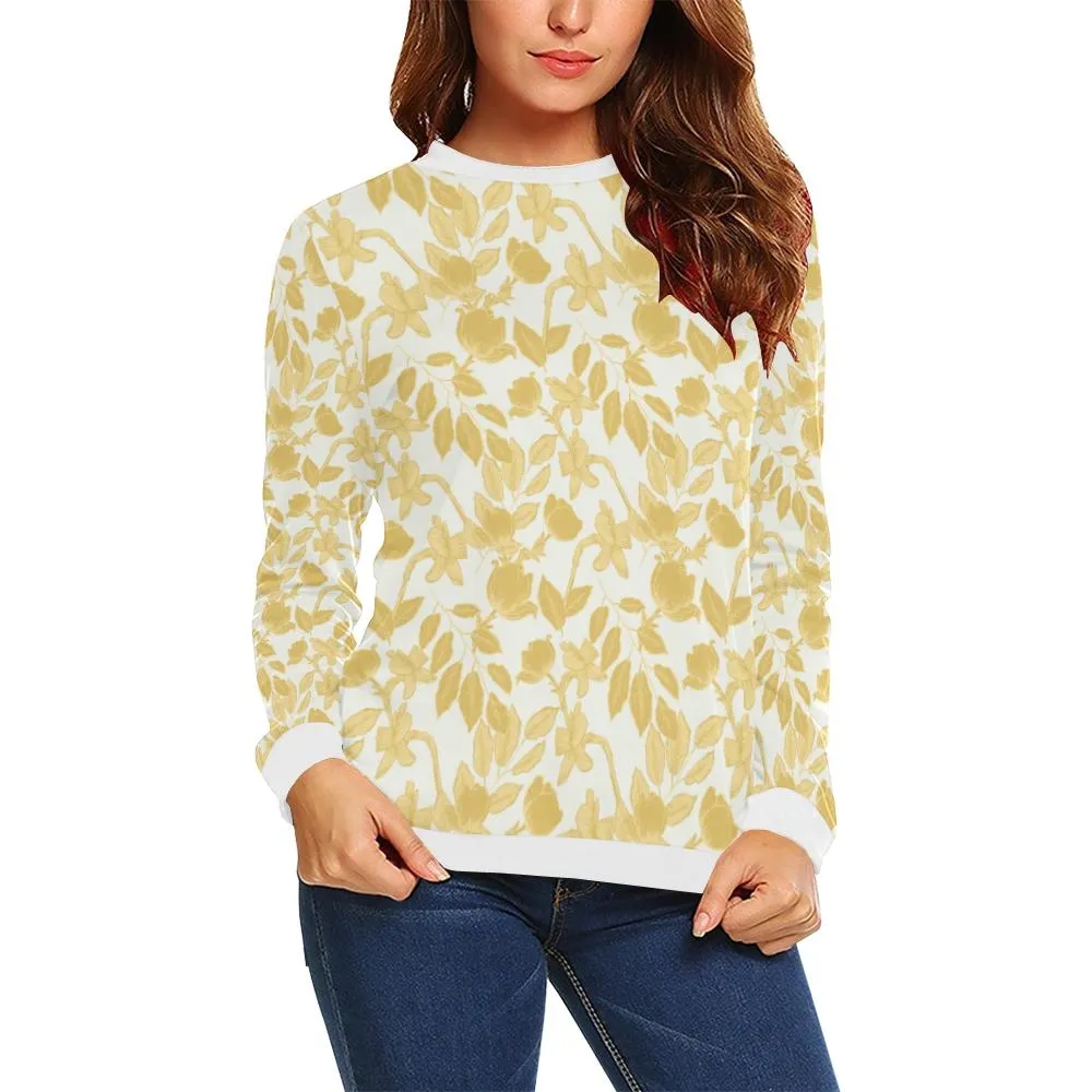 Lacey Yellow Ivory Crewneck Top