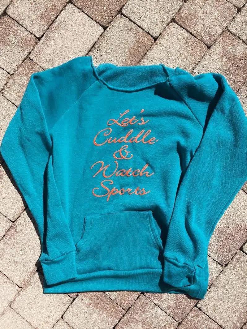 Let's Cuddle and Watch Sports Dolphins