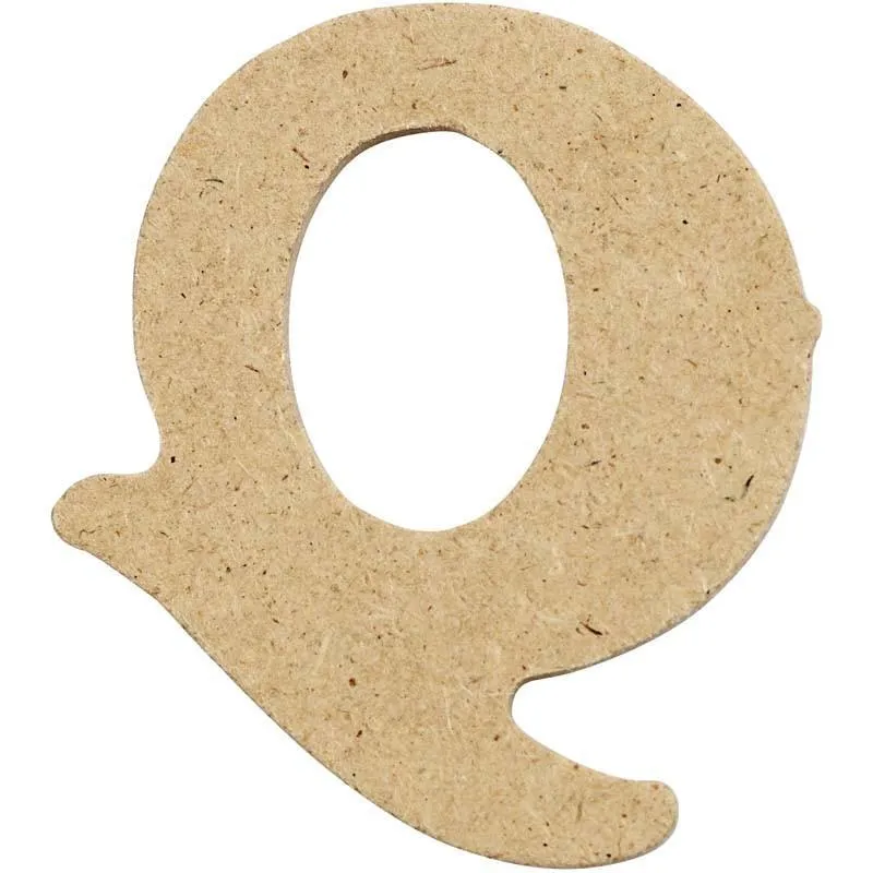 Letters 4cm Pre Punched x 10 - Initial Q