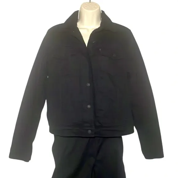 Levi’s Original Trucker Sherpa Coat Black Jean Size Smalll​​