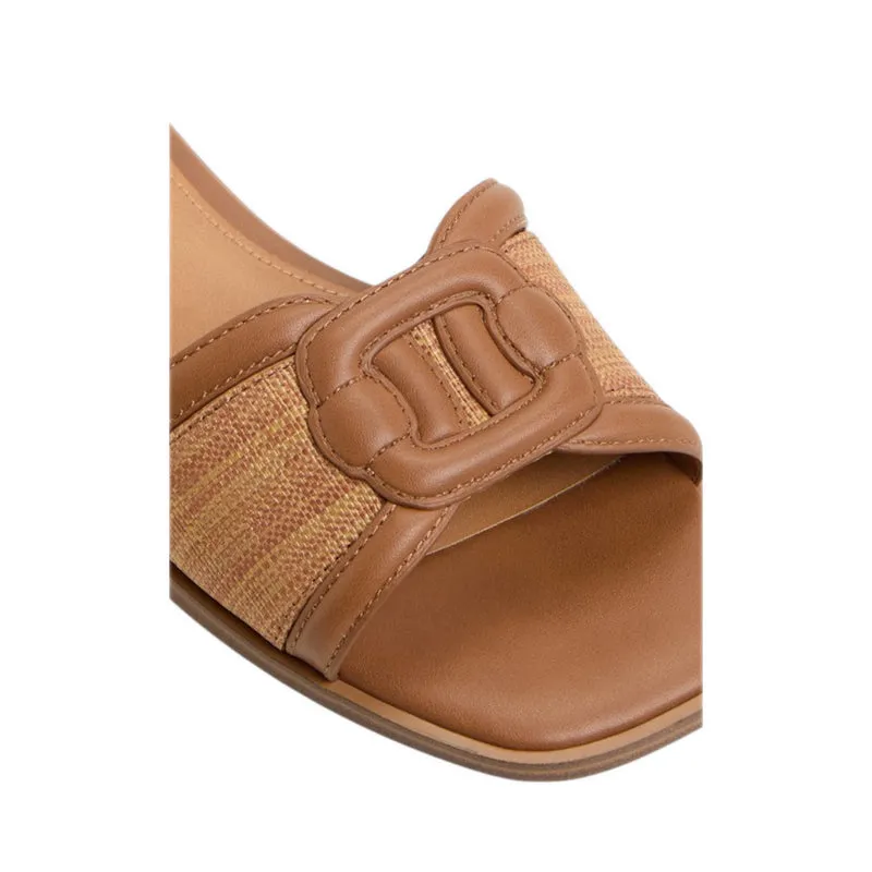 LIAUDIN FLAT SANDALS - DARK BROWN