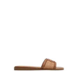 LIAUDIN FLAT SANDALS - DARK BROWN