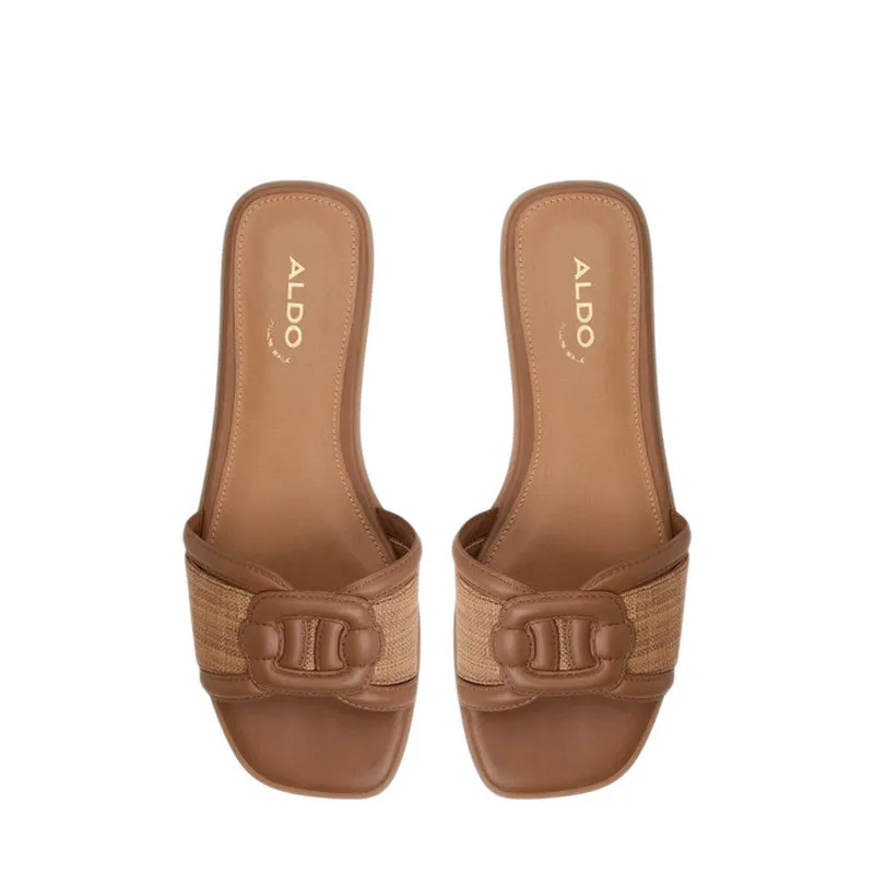 LIAUDIN FLAT SANDALS - DARK BROWN