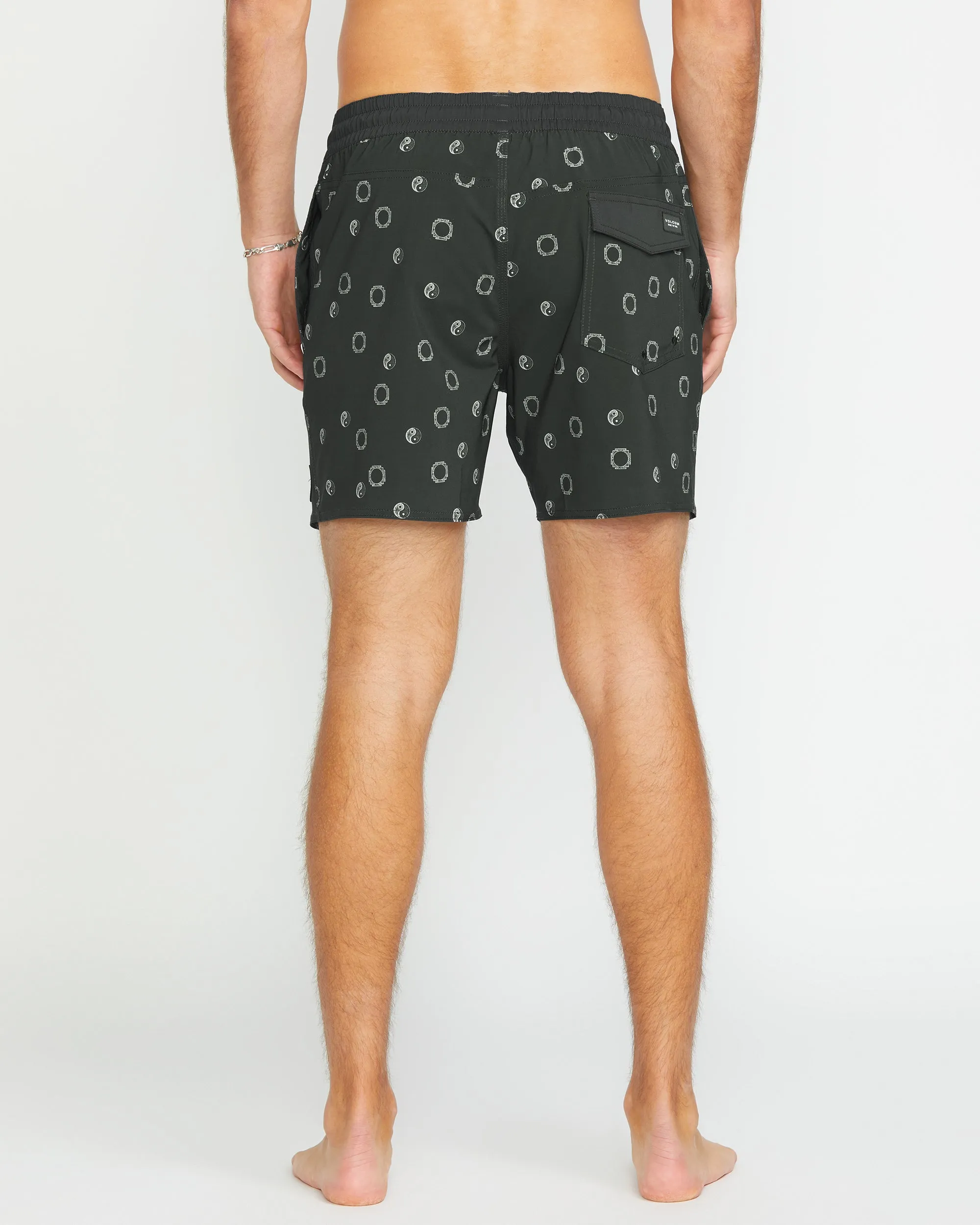 Lido Print Trunk 16" Boardshort - STEALTH