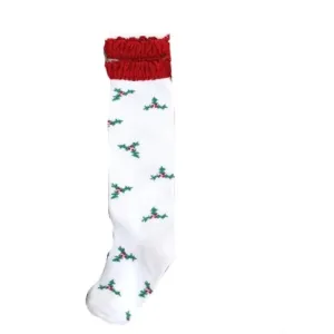 Little Stocking Co Lace Top Knee High Socks - Holly