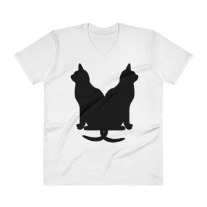 Lucky Black Cats V-Neck T-Shirt