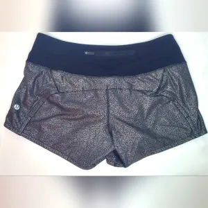 Lululemon Size 4 /S Sleek Shorts In Silver Metalic Color