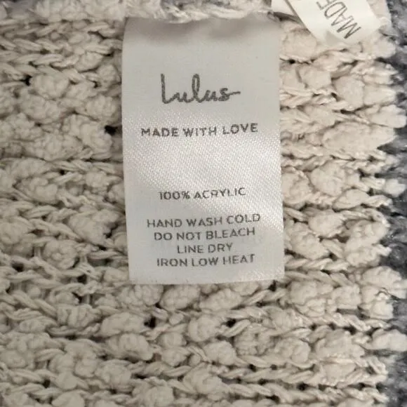 Lulus Cozy Kisses Heather Grey Boucle Lined Open Front Cardigan (S/M)