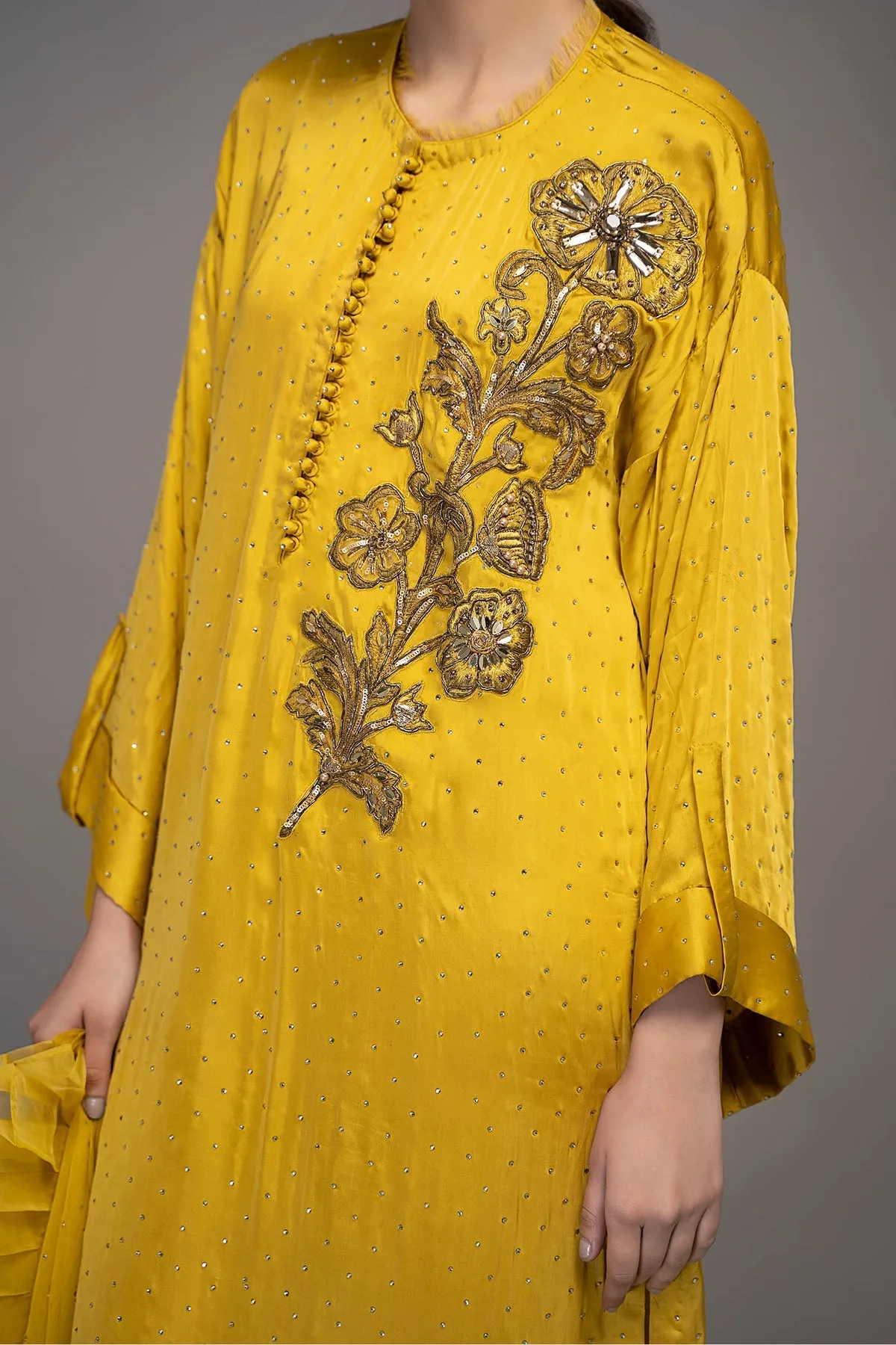 Maria B Pakistani Kameez Salwar Suit Classical Yellow Party Dress