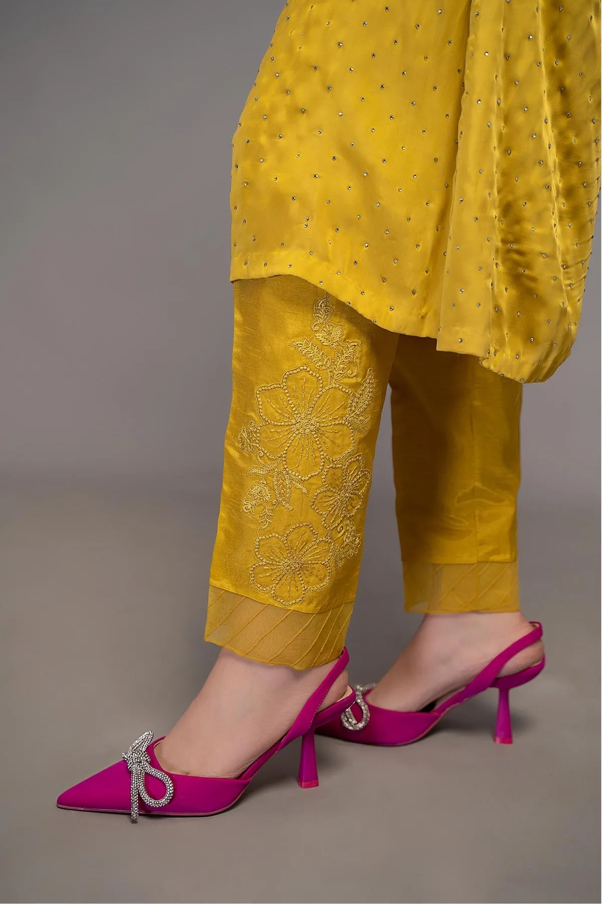 Maria B Pakistani Kameez Salwar Suit Classical Yellow Party Dress