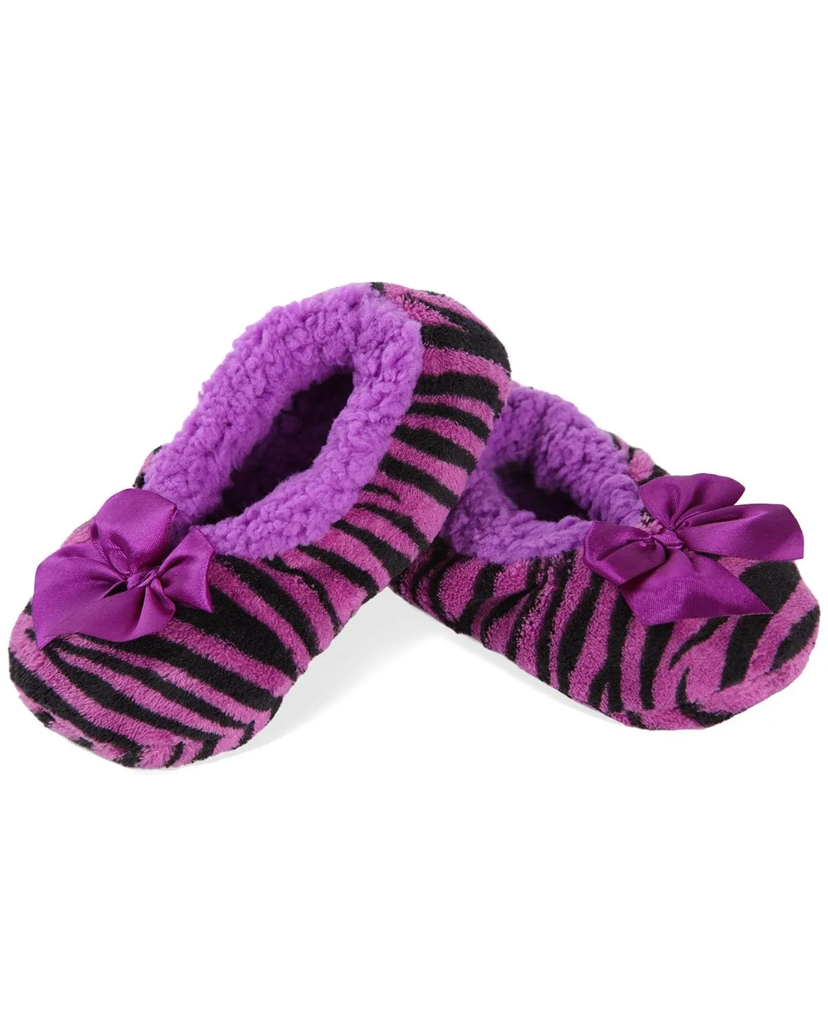 Memoi Kids Party Animal Zebra Stripe Slippers - Mkf5-2515