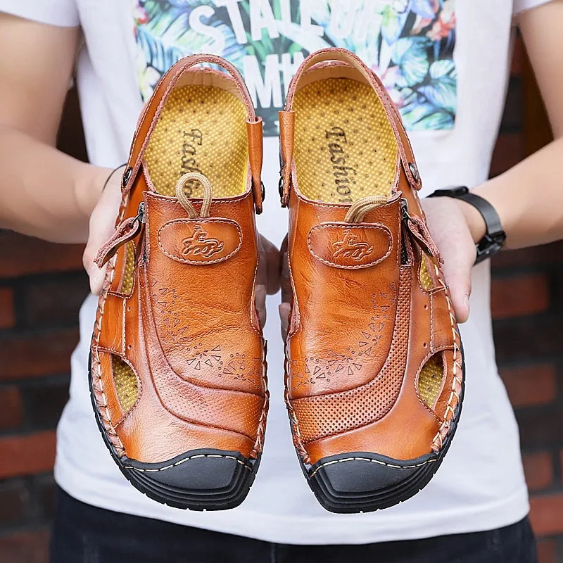 Mens Penny Loafers Comfort Beach Sandals Outdoor Sneaker Flip Flops