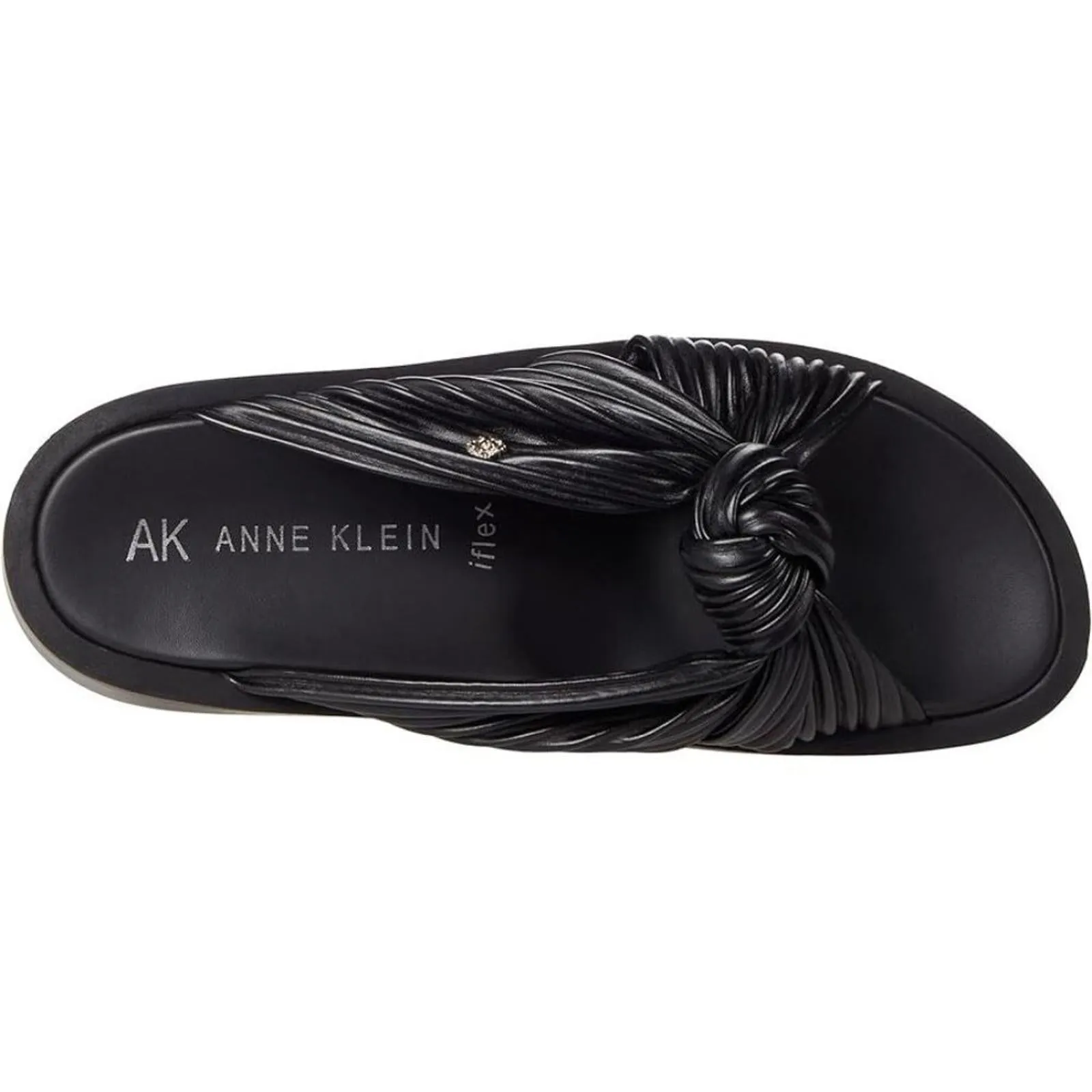 Nana Black Knotted Slides