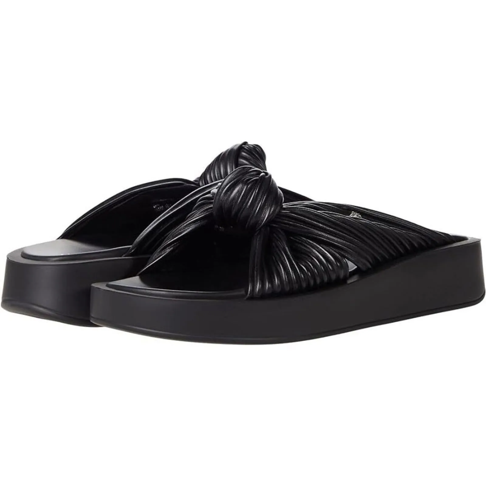 Nana Black Knotted Slides