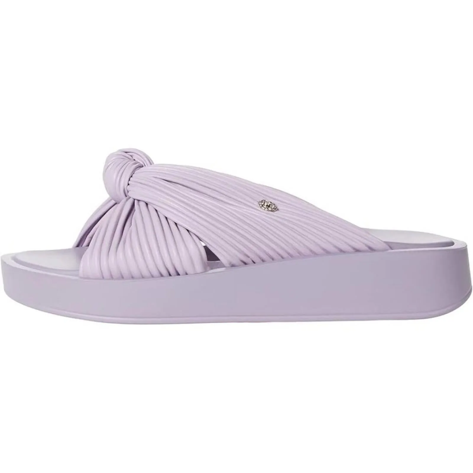 Nana Lavender Knotted Leather Slides