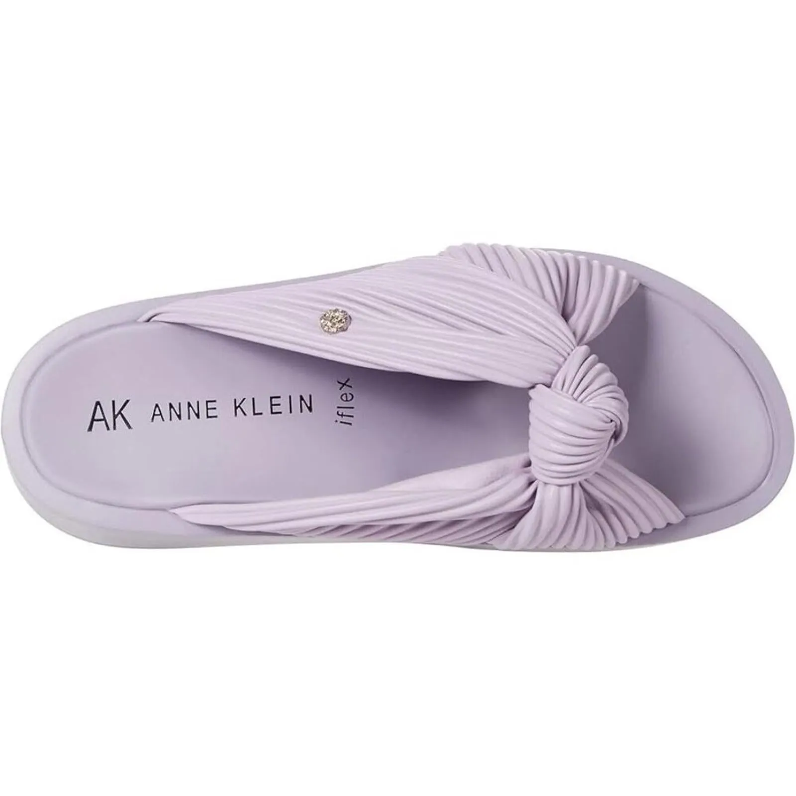Nana Lavender Knotted Leather Slides