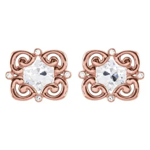 Natural Diamond Stylish Studs 3.25 Ct Old Miner Rose Gold Earrings