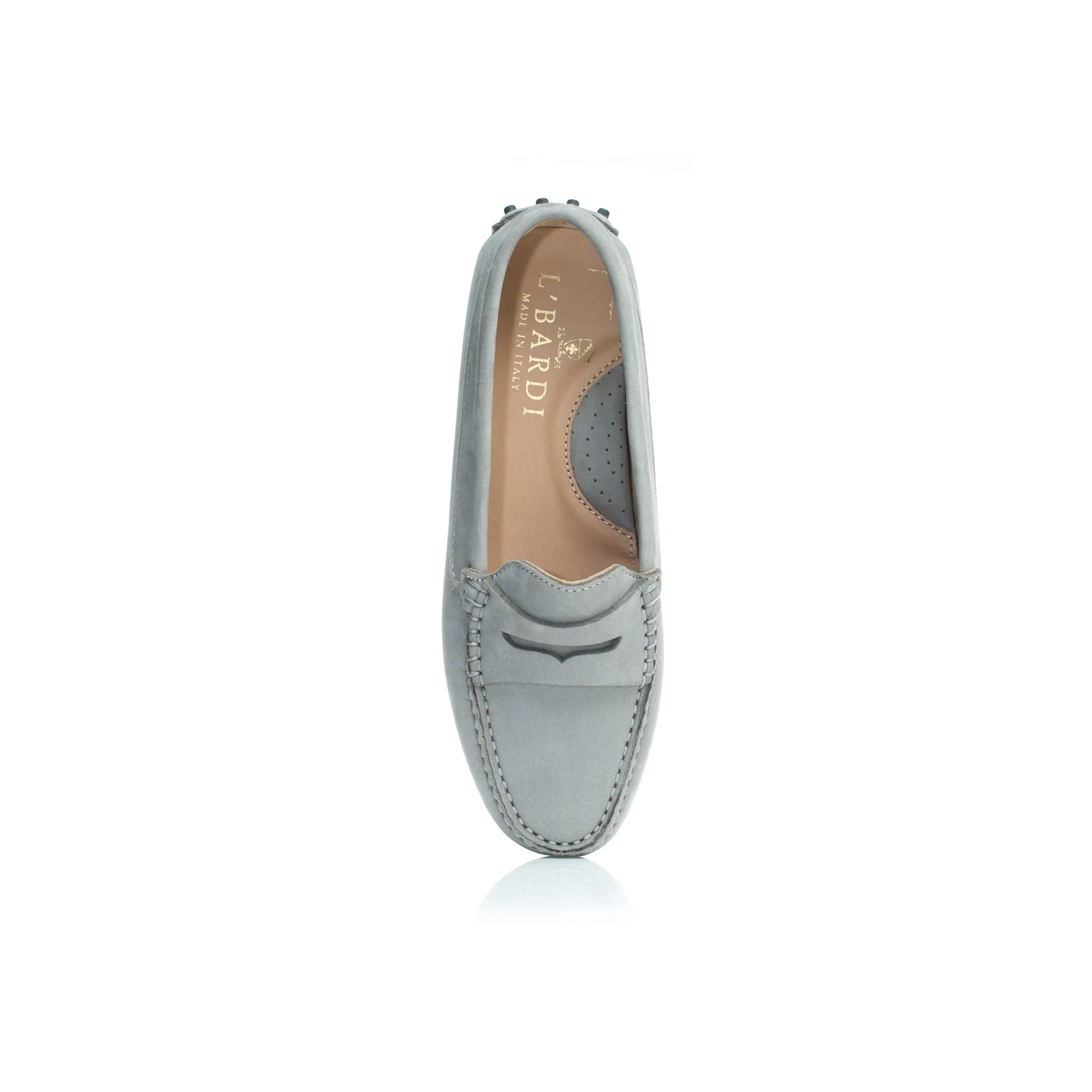 Nebbia Grey Nubuck Leather