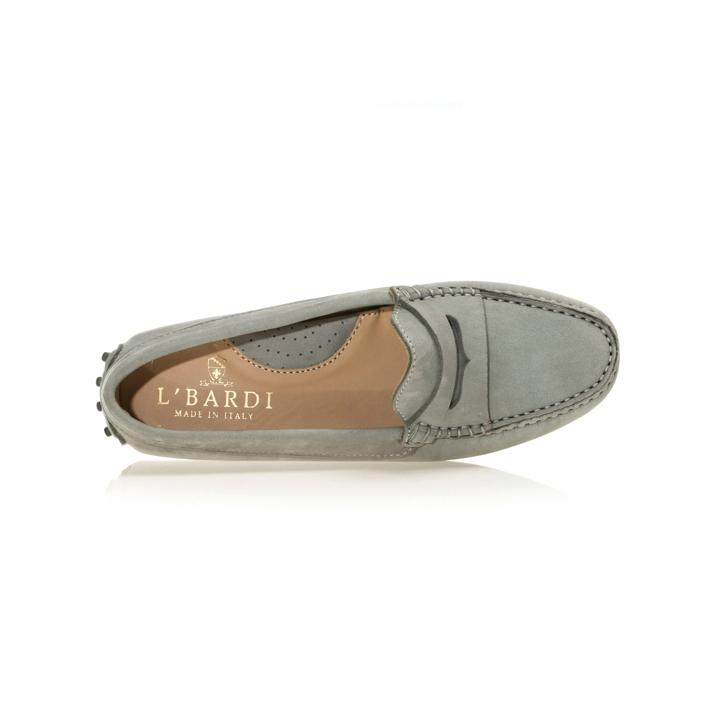 Nebbia Grey Nubuck Leather