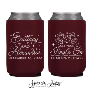 Neoprene Wedding Can Cooler #196N - Get Your Jingle On