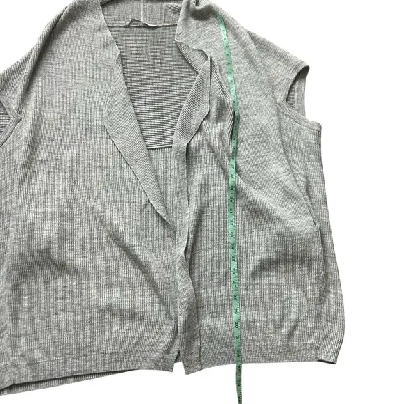NWT Athleta Restful Cocoon Wrap size small ribbed grey open sweater oversized