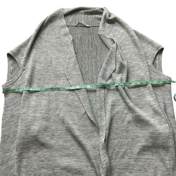 NWT Athleta Restful Cocoon Wrap size small ribbed grey open sweater oversized