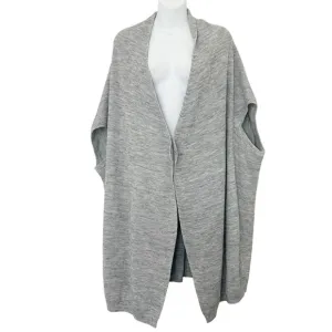 NWT Athleta Restful Cocoon Wrap size small ribbed grey open sweater oversized
