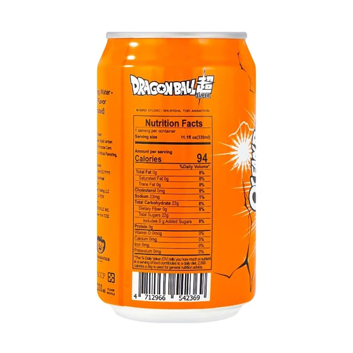 Ocean Bomb Sparkling Water Dragon Ball Z Orange (Goku) - 330ml