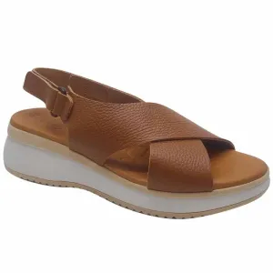 Oh My Sandals Womens Tan Leather Sandal - 5661